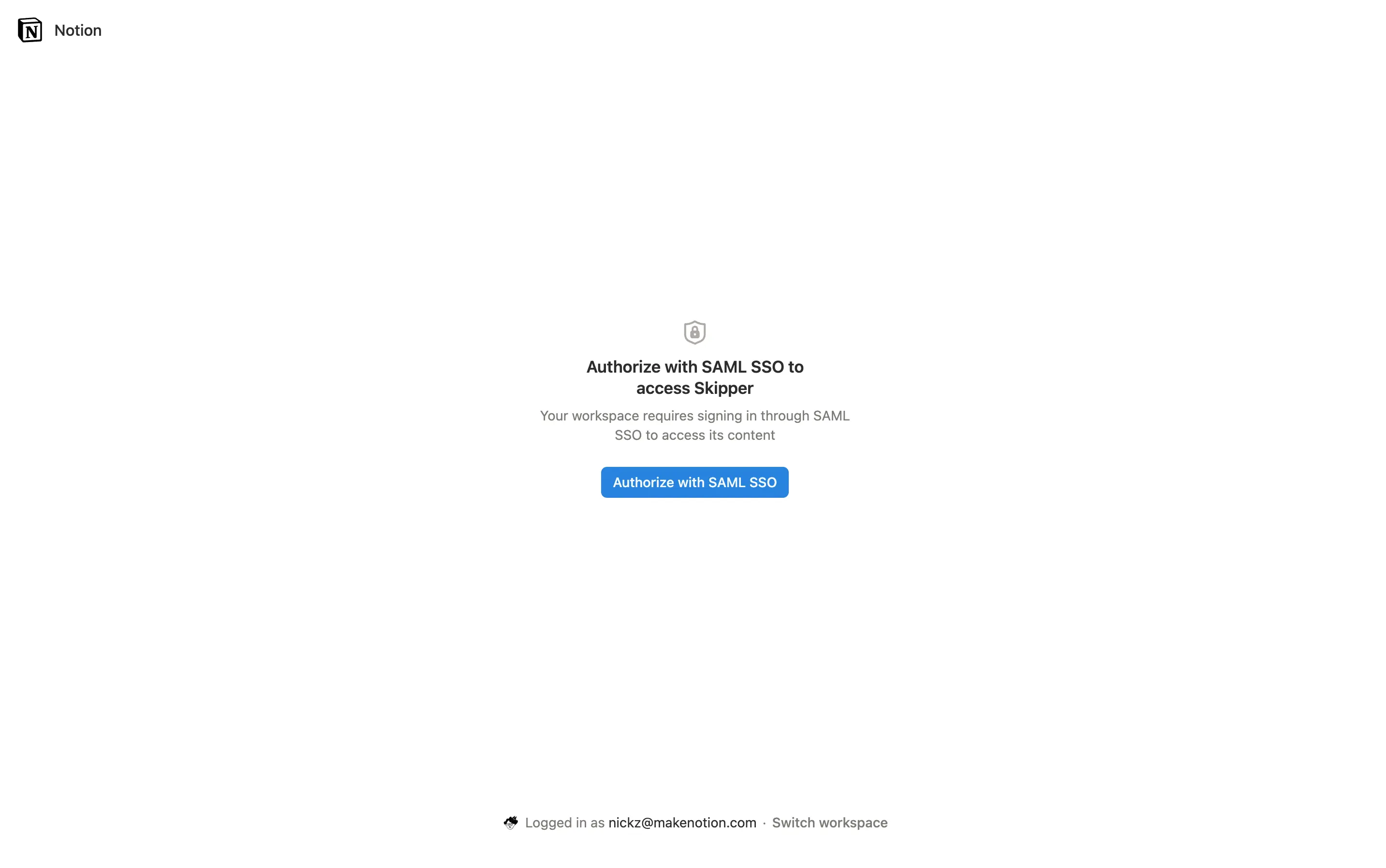 hc: authorization screen for workspace saml
